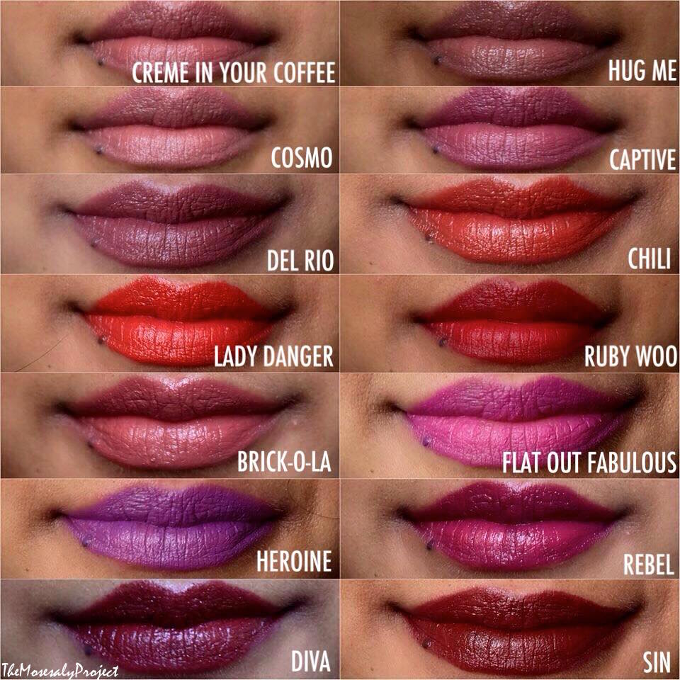 Mac matte pink lipstick for dark skin